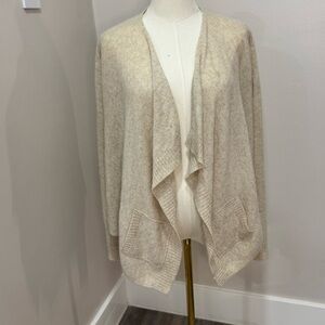 Bloomingdales‎ Aqua 100% Cashmere cardigan beige cream XL